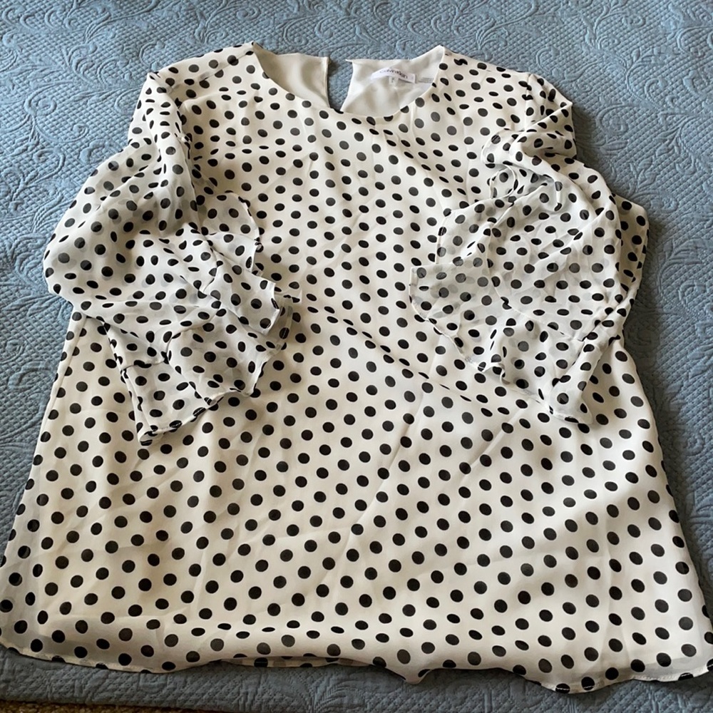 Calvin Klein polka-dot blouse